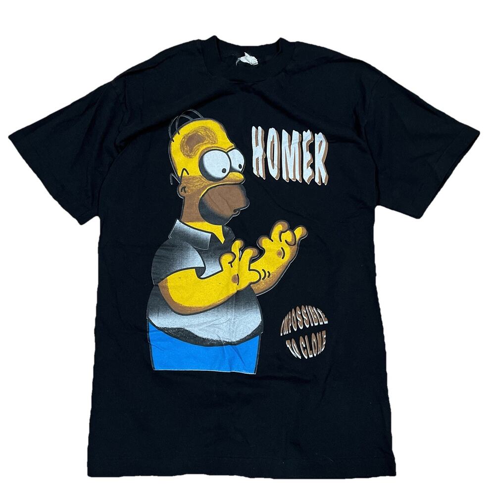 Vintage 90s TV Homer Simpson Single Stitch T-Shirt Screen‎ Stars Small Fit Clone